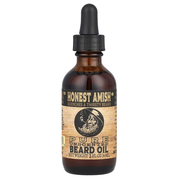 Honest Amish Pure baardolie(geurloos)/ beard Oil(unscented) 60ML