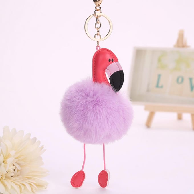 Pluche Flamingo Hanger Sleutelhanger Sluiting Sleutelhanger Sleutelhanger Handtas Auto Decoratie rozerode kleur