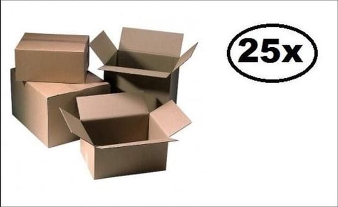 25x Amerikaanse vouwdoos 194x194x138mm