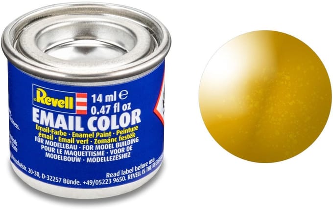 Revell Hobbyverf Enamel verf - #92 Brass - Metallic - Enamel - Verf potje - 14 ml