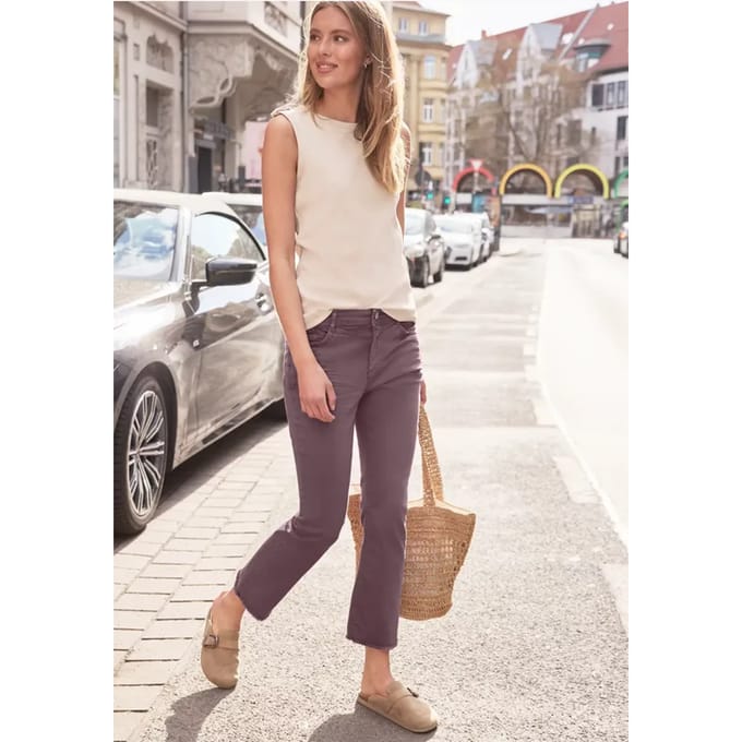 High Waist kick flare broek in Slim Fit