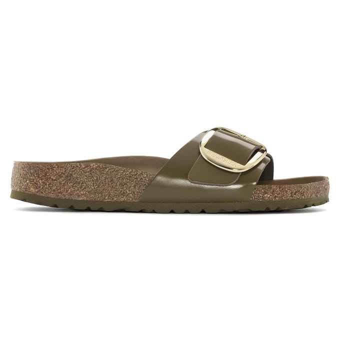Dames muiltjes Birkenstock Madrid Big Buckle Natural Leather Patent