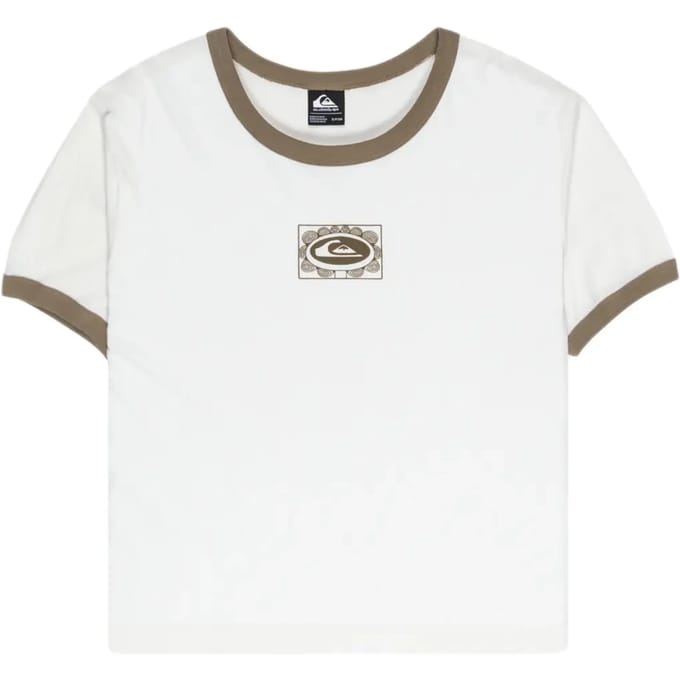 Quiksilver Ringer Screen T-Shirt wit