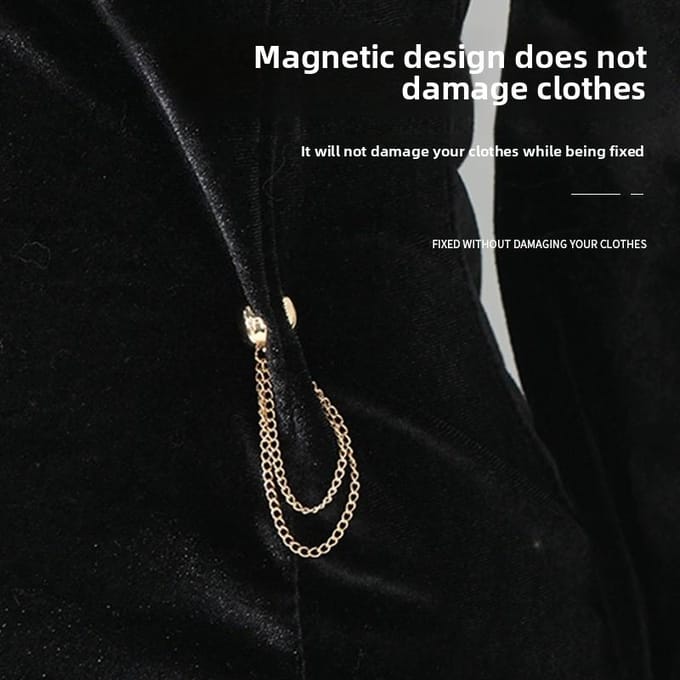 Boucle magnétique réglable pour ourlet de pantalon, clip de fixation portable sans couture gray