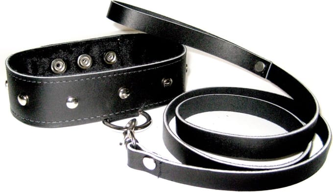 Sportsheets - Leather halsband & Leash Set - Halsband