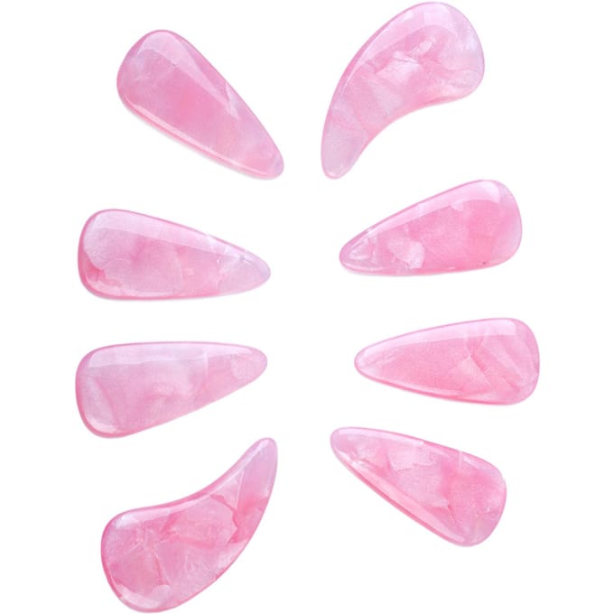 8 stuks Guzheng Vingerplectrums Siliconen Polymeer Delicaat Glad Uiterlijk Elastisch Professioneel white