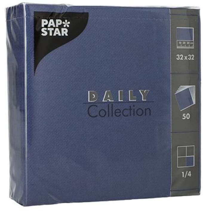 PAPSTAR lunchservetten, 320 x 320 mm, 3-laags, nektarine, wit, 50 stuks