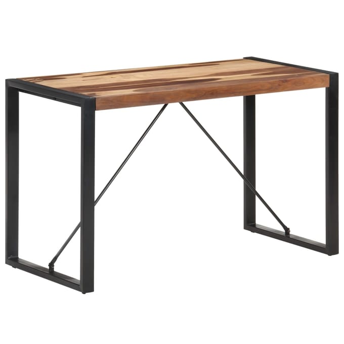 vidaXL - Eettafel - 120x60x75 - cm - massief - hout