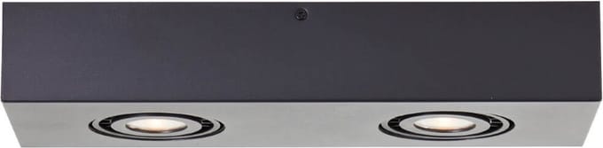 Brilliant Doro - Plafondspot - GU10 2x4,5W - 3000K - Zwart