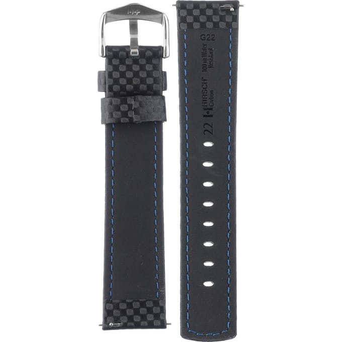 Hirsch 02592250-2-22 Carbon Horlogeband