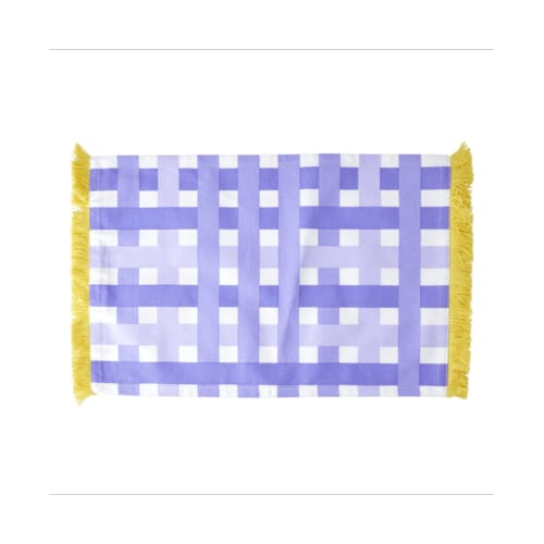 Rice placemat katoen, formaat 33 x 53 cm., kleur paars
