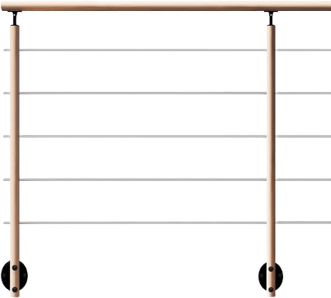 Kordo - Balustrade voor zijdelingse montage - HESTA - Beuk - 2 m