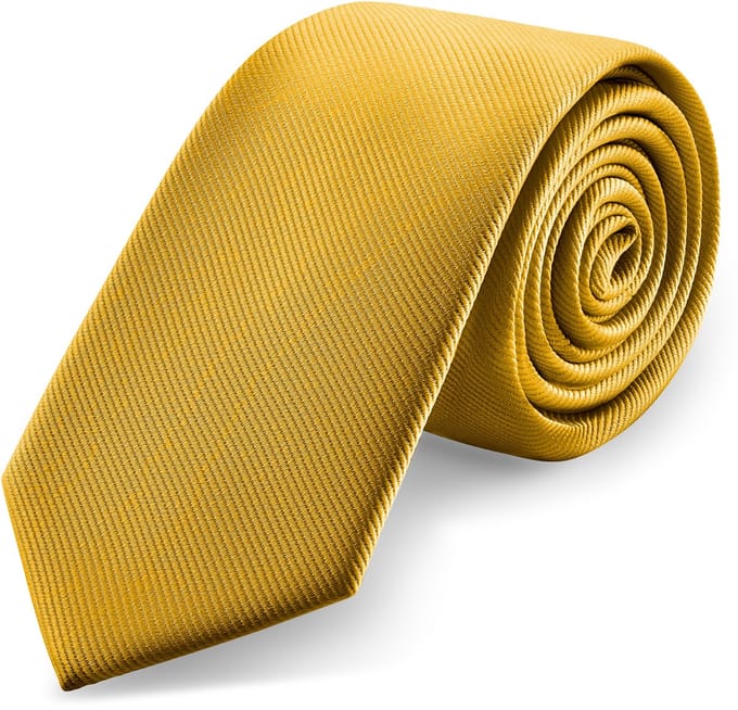 Goudbruine Grosgrain Stropdas van 8 cm