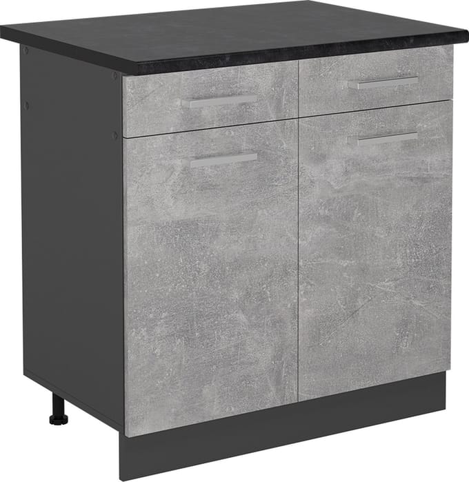 Vicco R-Line Keukenonderkast – 80 cm, WB Antraciet Beton