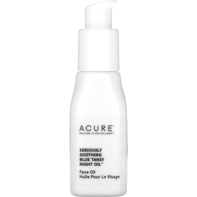 ACURE, Seriously Soothing, Huile de Nuit Tanaisie Bleue, 1 fl oz (30 ml) white