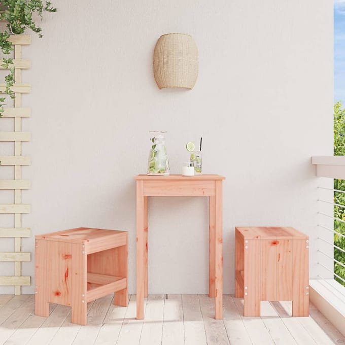 vidaXL - Barkrukken - 2 - st - 40x36x45 - cm - massief - douglashout