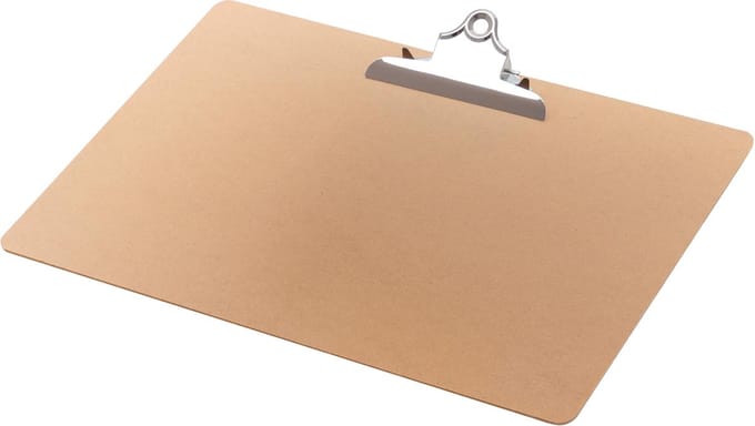 Q-CONNECT klemplaat | hardboard karton | ft A3 | liggend | bruin