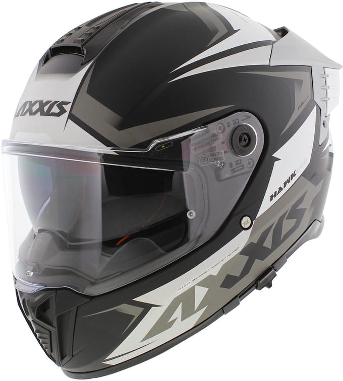 Axxis Hawk SV Evo Integraal helm Ixil mat zwart titanium S - Motorhelm / Brommerhelm