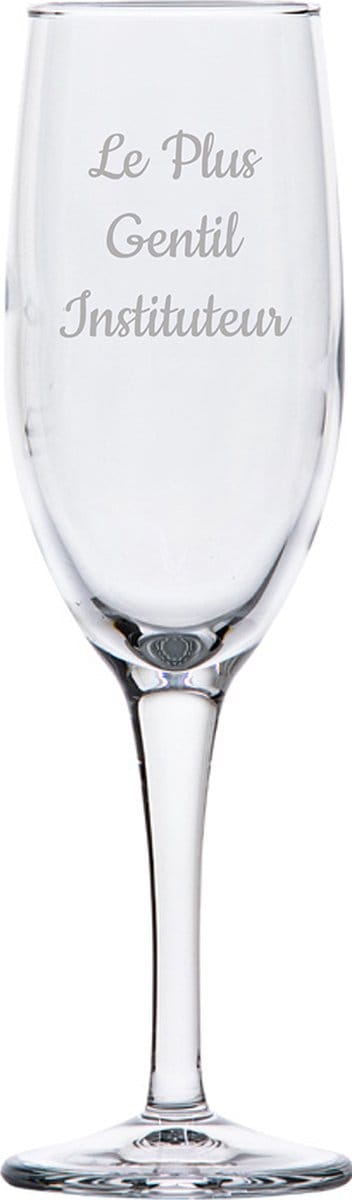 Champagneglas gegraveerd - 16,5cl - Le Plus Gentil Instituteur