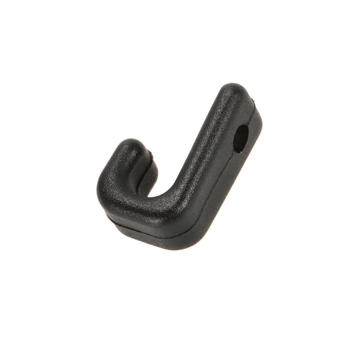 Lot de 50 élastiques en nylon avec crochets en J à angle droit pour kayaks, canoës, bateaux black