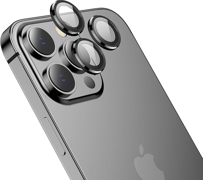 Hoco Camera Lens Protector Geschikt voor iPhone 14 Pro en iPhone 14 Pro Max - Zwart