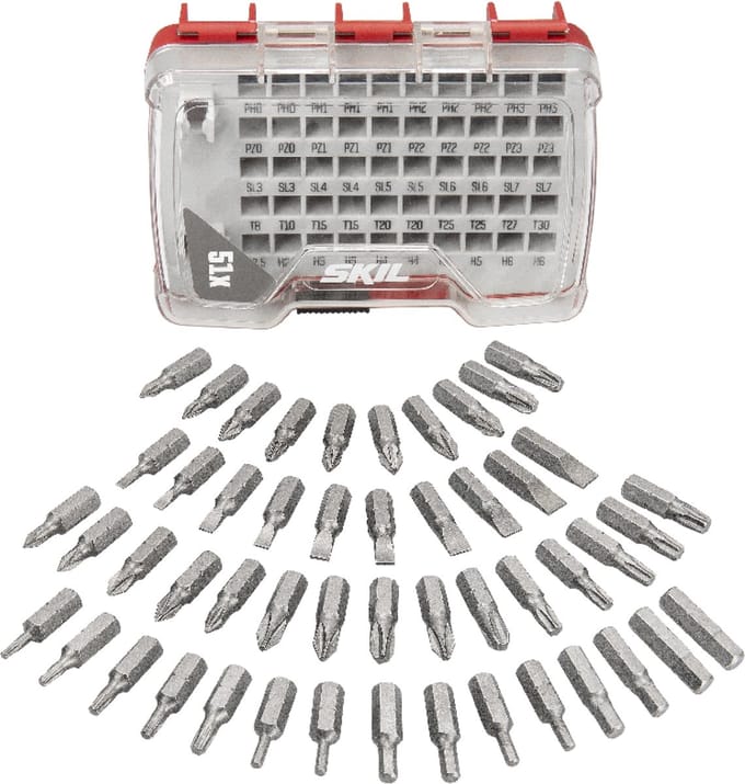 SKIL 51-Delige Bitset Schroefmachine - Bit Set - Schroefbits - Schroefbitset - Bitje Schroefmachine - Skil 2610S00916