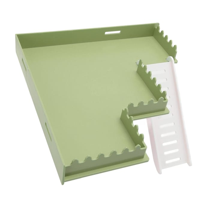 Hamster Platform Ladder Set Multifunctioneel Grote Ruimte Plezier Interactief Hamster Standaard Platform Speelgoed beige
