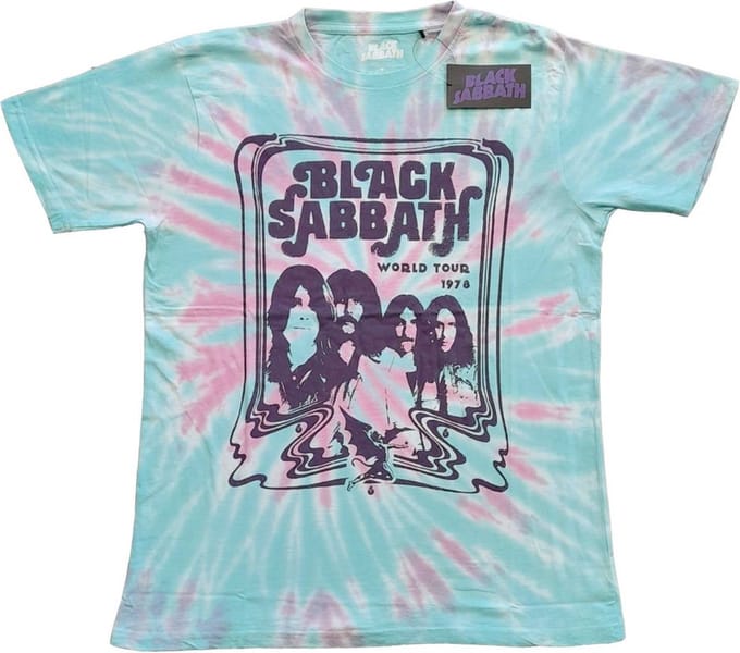 Black Sabbath - World Tour '78 Heren T-shirt - M - Turquoise