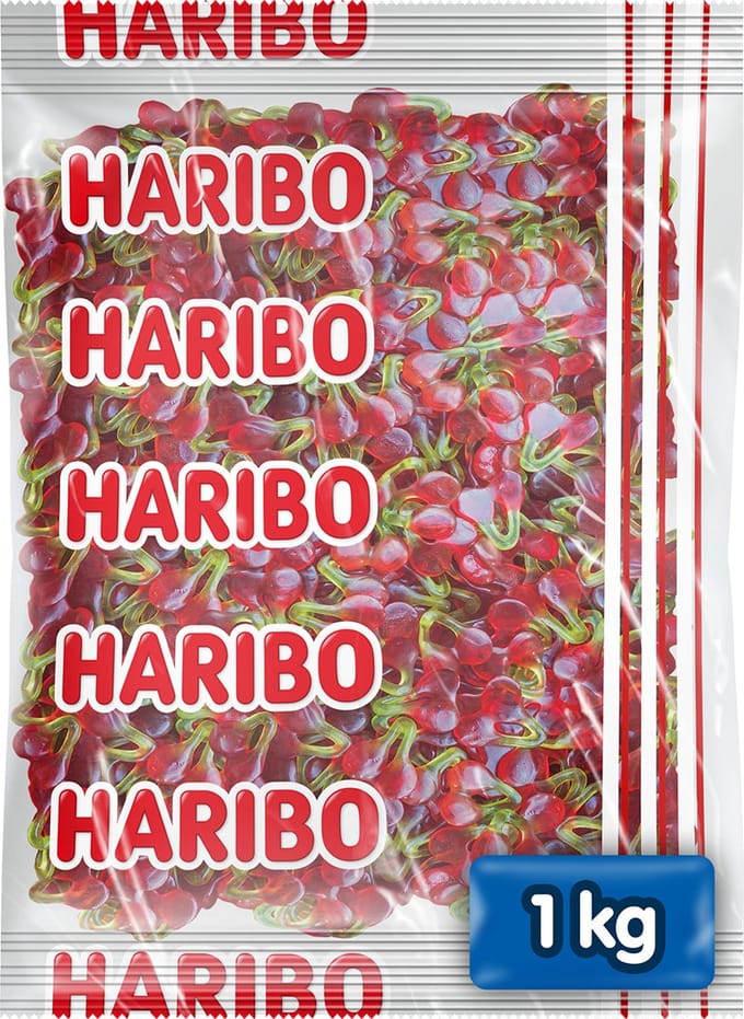 Haribo Happy Cherries - snoep in kersensmaak - 1kg zak