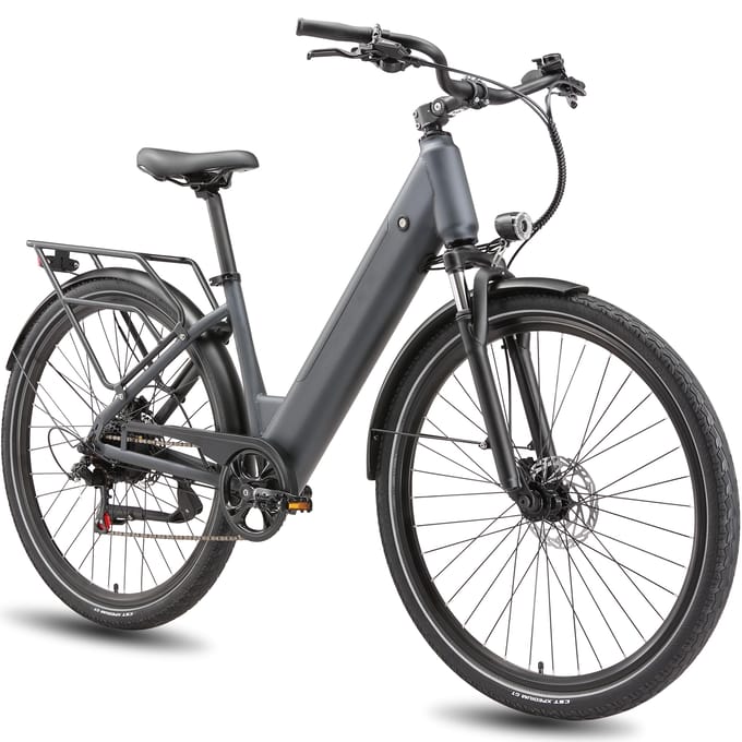 Maxtron Lira Elektrische Stadsfiets, 48V 15Ah Batterij, Hydraulische Schijfremmen grijs
