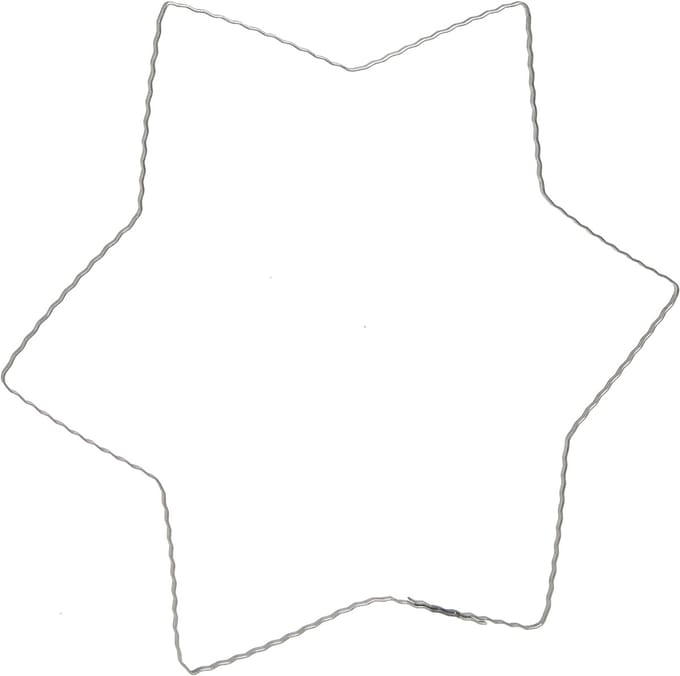 Draadster golfring draadsterren voor kransen 30cm 10 st