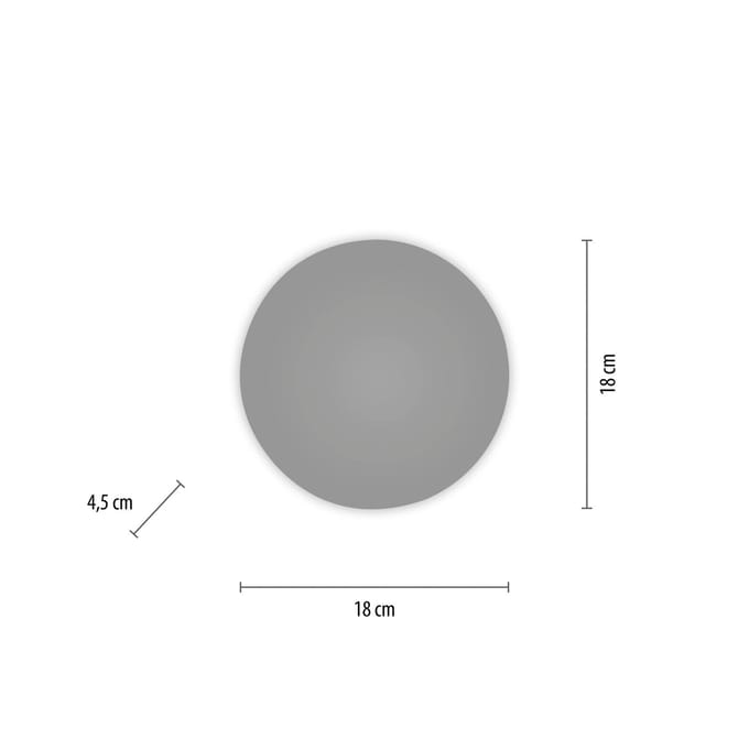 Paul Neuhaus LED wandlamp batterij Puntua Ø 18 cm grijs