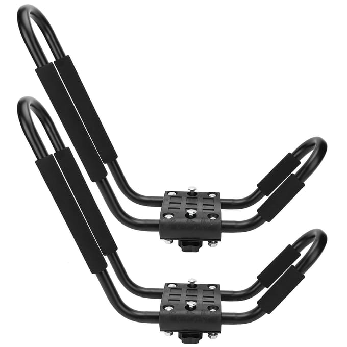 1 Paar Kajakrek Kano Drager Auto Rail Opslaghouder met Beslag Accessoire black