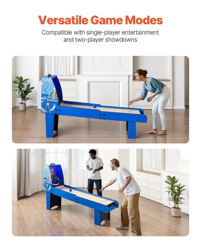 8 ft Roll & Score Arcade Speltafel Elektronische Scorer Speelkamer 4 Ballen