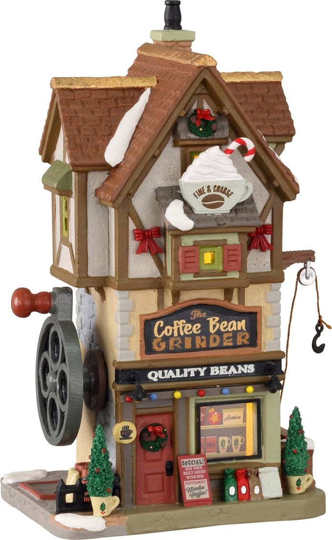 Lemax - 'The Coffee Bean Grinder' - Verlicht gebouw - Exclusief adapter (werkt ook op batterijen)