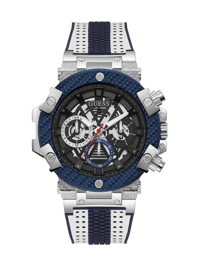 Guess Carbon Multi-Function Watch Wit Case: 100% Stainless Steel | Armband: 100% Leather 46 GW0486G1