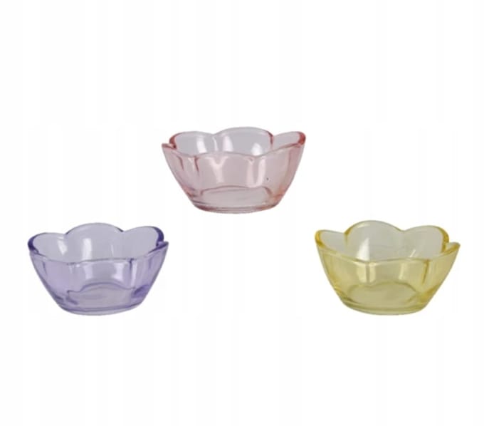 Decoris - Decoratieve Gekleurde Glazen Kom - 4 cm - Sierlijk - Geschikt voor Afwasmachine