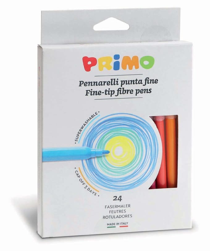 Primo 24 Viltstiften uitwasbaar dun