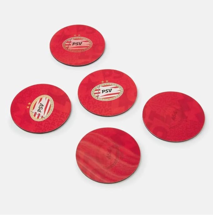 PSV Onderzetters ( set van 5 stuks)