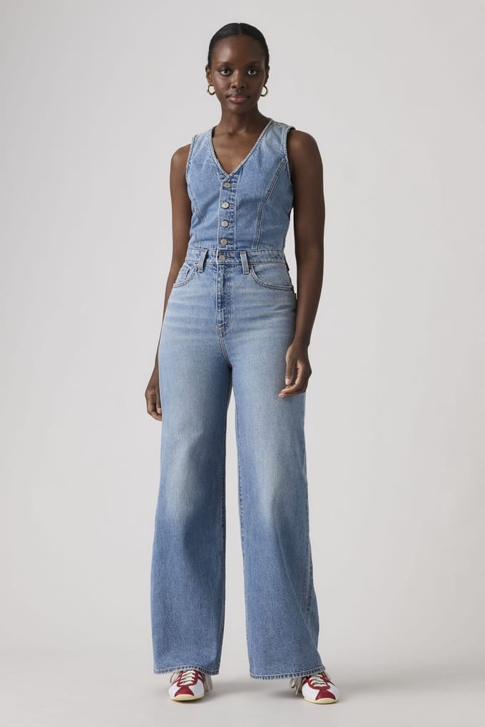 Levi's Denim Wide Leg Lightweight Jumpsuit Größe: W25 | Jumpsuits Outlet | Damen