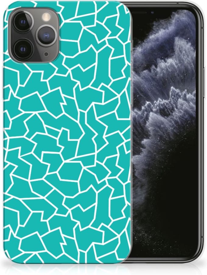 Apple iPhone 11 Pro Hoesje maken Cracks Blue