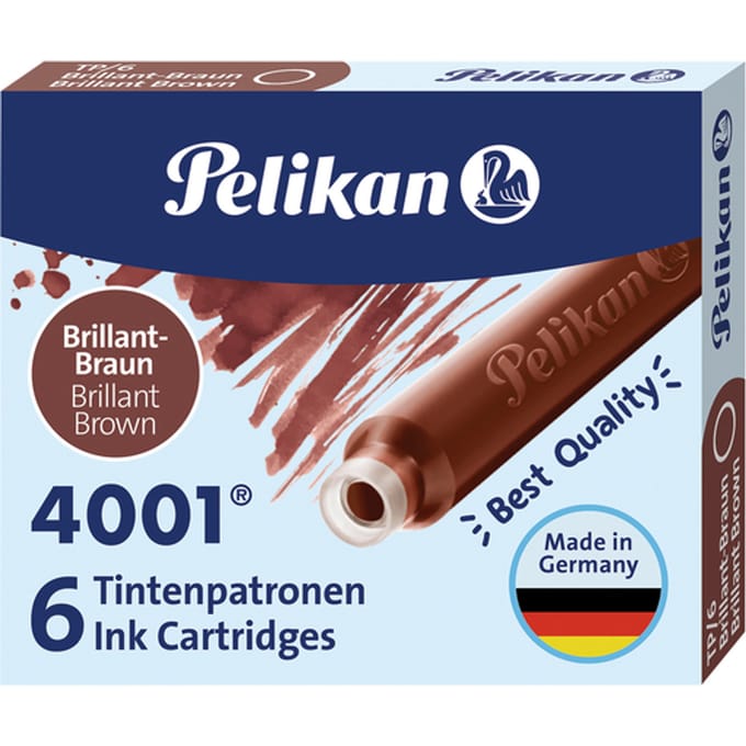 Pelikan inktpatronen 4001 TP/6, briljant-bruin