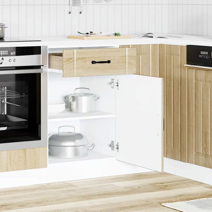 vidaXL - Onderkast - Lucca - bewerkt - hout - sonoma - eikenkleurig