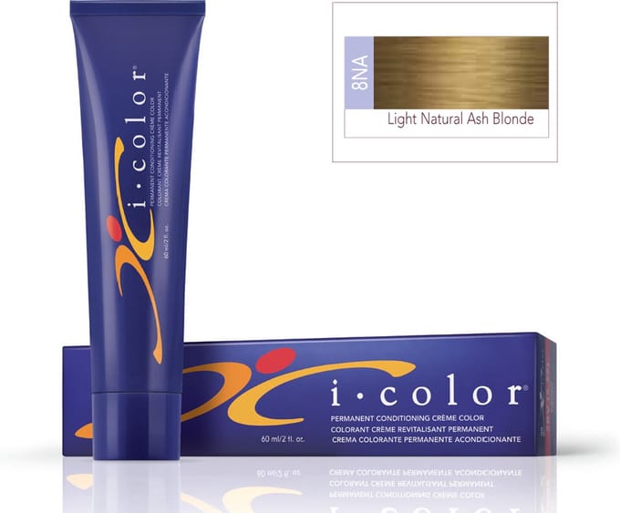 ISO i color Permanent Conditioning Crème Color 60ml 8NA (8.01) Light Natural Ash Blonde