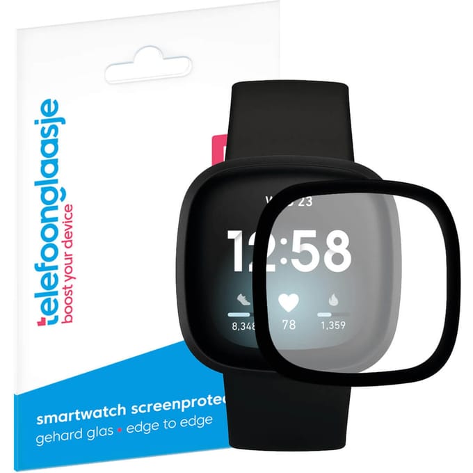 Telefoonglaasje Screenprotector Fitbit Versa 3 - PMMA - (Dun/Flexibel) Plexiglas Screenprotectors Geschikt voor Fitbit Versa 3 - Beschermglas - Smartwatch