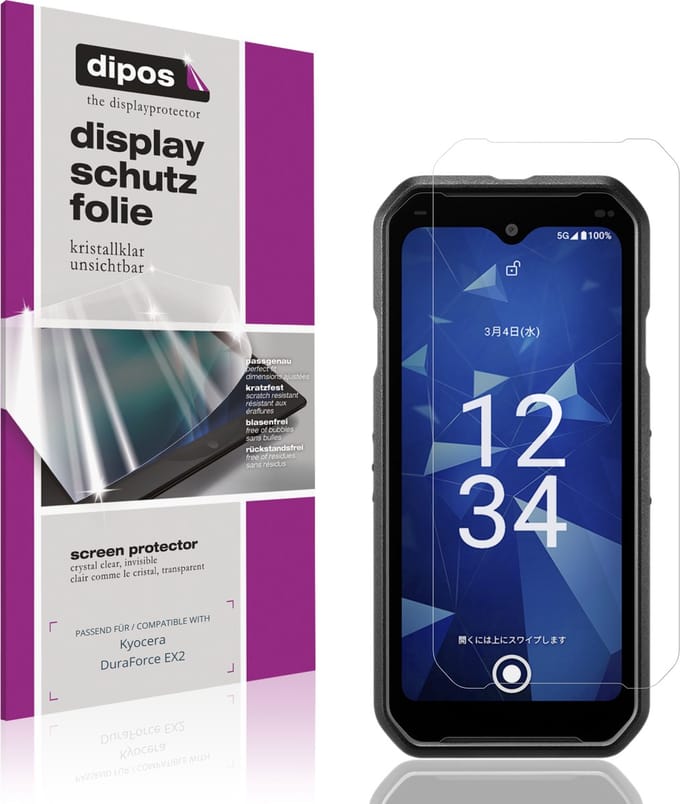 dipos – 4x Beschermfolie geschikt voor Kyocera DuraForce EX2 | Krasbestendige & heldere Screenprotector Ultra-Thin
