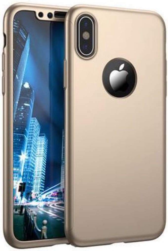 360 bescherming harde hoes + gehard glas voor iPhone XS Geld