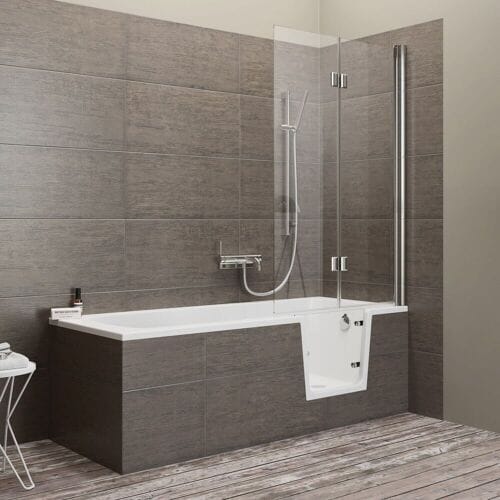Steinkamp easy entry bathtub 180 x 80 cm with glass door right ST003BWTSTYR-R1
