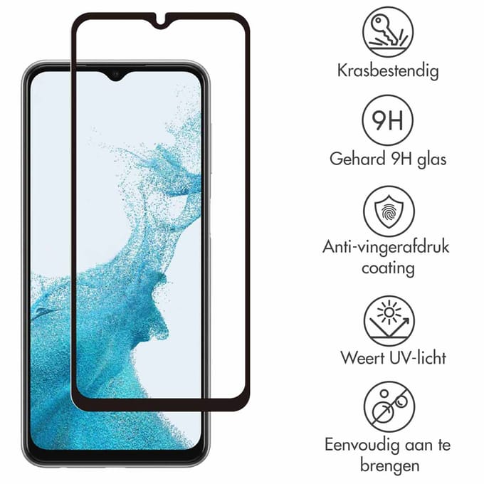 Accezz Screen Protector - Geschikt voor Samsung Galaxy A23 (5G) - Gehard Glass Full Cover