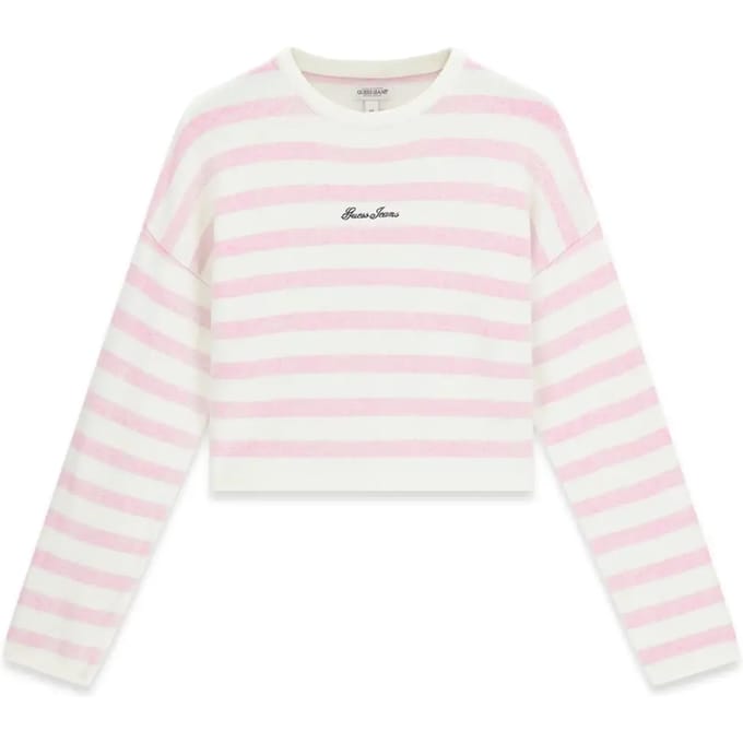 boxy fit gebreide pullover met streepmotief en labelstitching